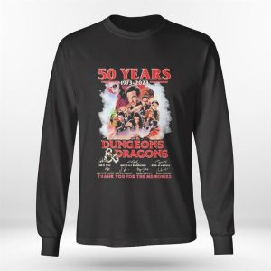 Longsleeve shirt 50 Years Of Dungeons And Dragons Thank You For The Memories Signatures 1973 2023 Ladies Tee
