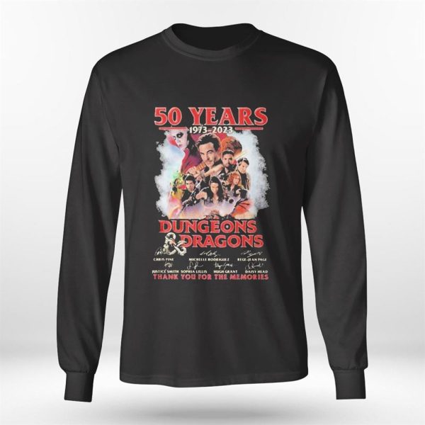 50 Years Of Dungeons And Dragons Thank You For The Memories Signatures 1973 2023 Ladies Tee