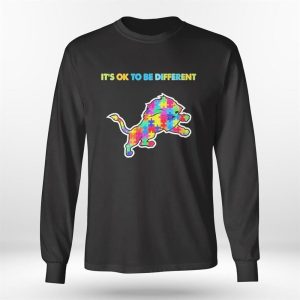Longsleeve shirt Autism Detroit Lions Its Ok To Be Different Shirt Hoodie