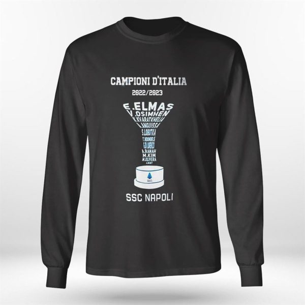 Campioni Ditalia Ssc Napoli Players 2022 2023 Ladies Tee Shirt