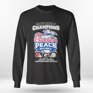 Longsleeve shirt Dawg Nation Georgia Bulldogs 2022 Peach Bowl Champions Ladies Tee Shirt
