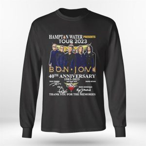 Longsleeve shirt Hampton Water Presents Tour 2023 Bon Jovi 40th Anniversary 1983 Thank You For The Memories Shirt