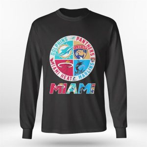 Longsleeve shirt Miami Sports Team Shirt Dolphins Panthers Miami Heat And Marlins shirt