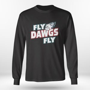 Longsleeve shirt Philadelphia Eagles And Georgia Bulldogs Fly Dawgs Fly Tee Shirt