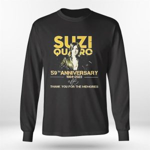 Longsleeve shirt Suzi Quatro 59th Anniversary 1964 2023 Thank You For The Memories Signatures Ladies Tee Shirt