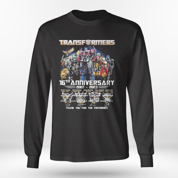 Transformers 16th Anniversary 2007 – 2023 Thank You For The Memories Shirt