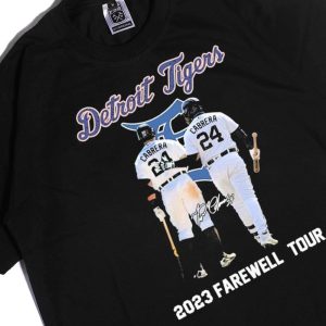 Men Tee 24 Miguel Cabrera Detroit Tigers 2023 Farewell Tour Signature Ladies Tee Shirt