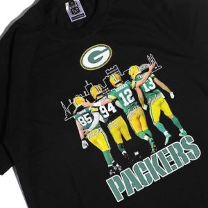 Men Tee Green Bay Packers Players Skyline Signatures Ladies Tee Shirt