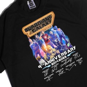 Men Tee Guardians Of The Galaxy Vol 3 9th Anniversary 2009 2023 Signatures Ladies Tee Shirt