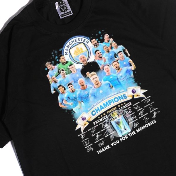 Manchester City Football Club Champions 2022 – 2023 Premier League Thank You For The Memories Shirt