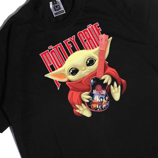 Motley Crue Baby Yoda Hug Guitar Shirt, Hoodie
