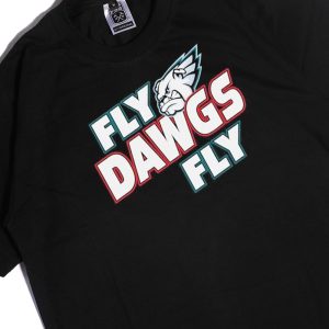 Men Tee Philadelphia Eagles And Georgia Bulldogs Fly Dawgs Fly Tee Shirt
