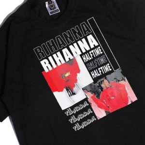 Men Tee Rihanna Halftime Show Bowl Tour 2023 Shirt Hoodie