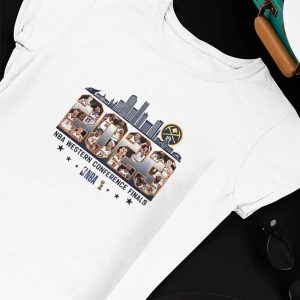 Unisex T shirt Denver Nuggets Skyline Players 2023 Nba Western Conference Finals Shirt