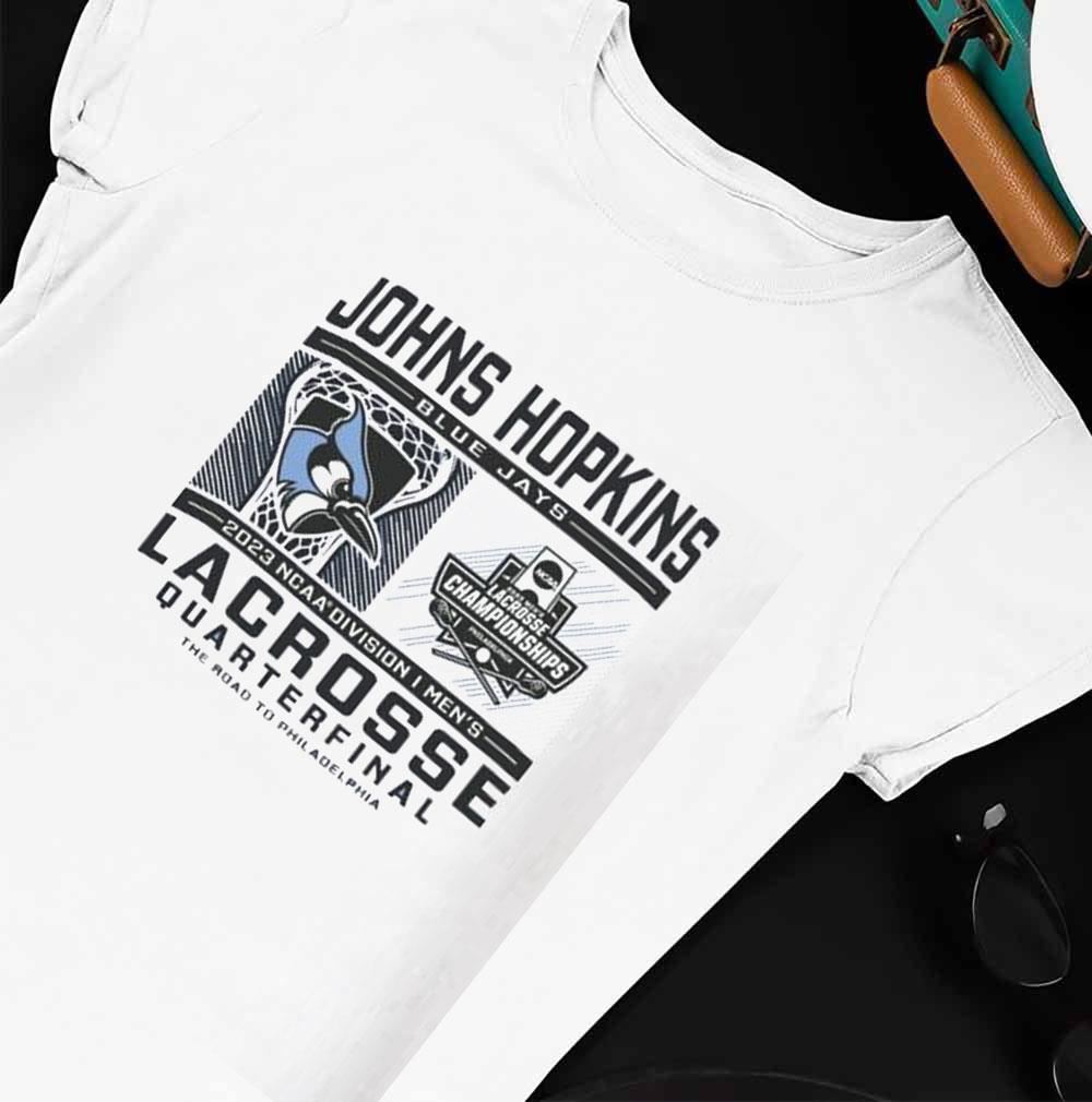 Johns Hopkins Blue Jays 2023 Division I Mens Lacrosse Quarterfinal T-Shirt