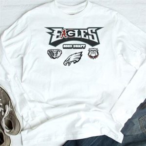 longsleeve Eageoles 2023 Draft Philadelphia Eagles Alabama Crimson Tide And Georgia Bulldogs T Shirt