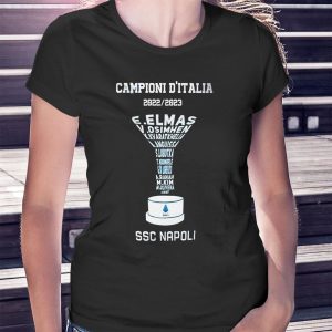 woman shirt Campioni Ditalia Ssc Napoli Players 2022 2023 Ladies Tee Shirt