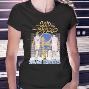 woman shirt Gold Blooded Splash Brothers Stephen Curry And Klay Thompson 2023 Nba Playoff Shirt Hoodie