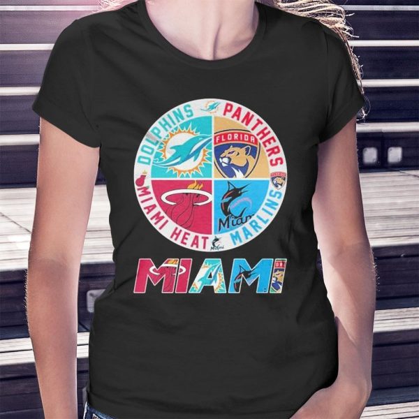 Miami Sports Team Shirt Dolphins. Panthers Miami Heat And Marlins shirt