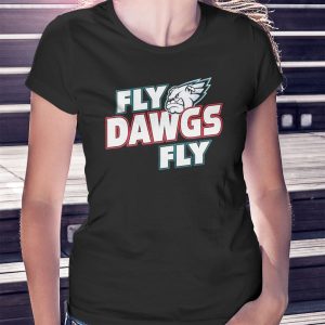 woman shirt Philadelphia Eagles And Georgia Bulldogs Fly Dawgs Fly Tee Shirt