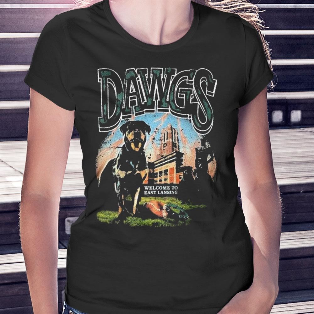 Spartan Dawgs Vintage Welcome To East Lansing Tee Shirt, Hoodie