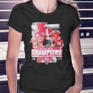 woman shirt State Georgia Bulldogs Peach Bowl Champions 2022 Ladies Tee Shirt