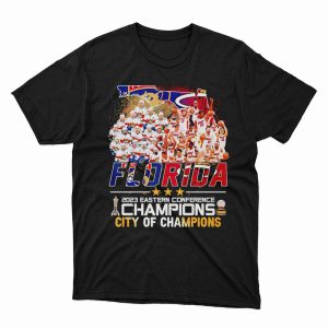 1 Unisex shirt Flodira Panthers And Miami Heat 2023 Eastern Conference Champions