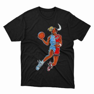 1 Unisex shirt Michael Jordan Half North Carolina Tar Heels And Half Chicago Bulls T Shirt Hoodie