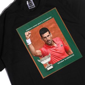 Men Tee Novak Djokovic Claims His Third French Open T Shirt