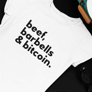 Unisex T shirt Beef Barbells And Bitcoin 2023 T Shirt Hoodie