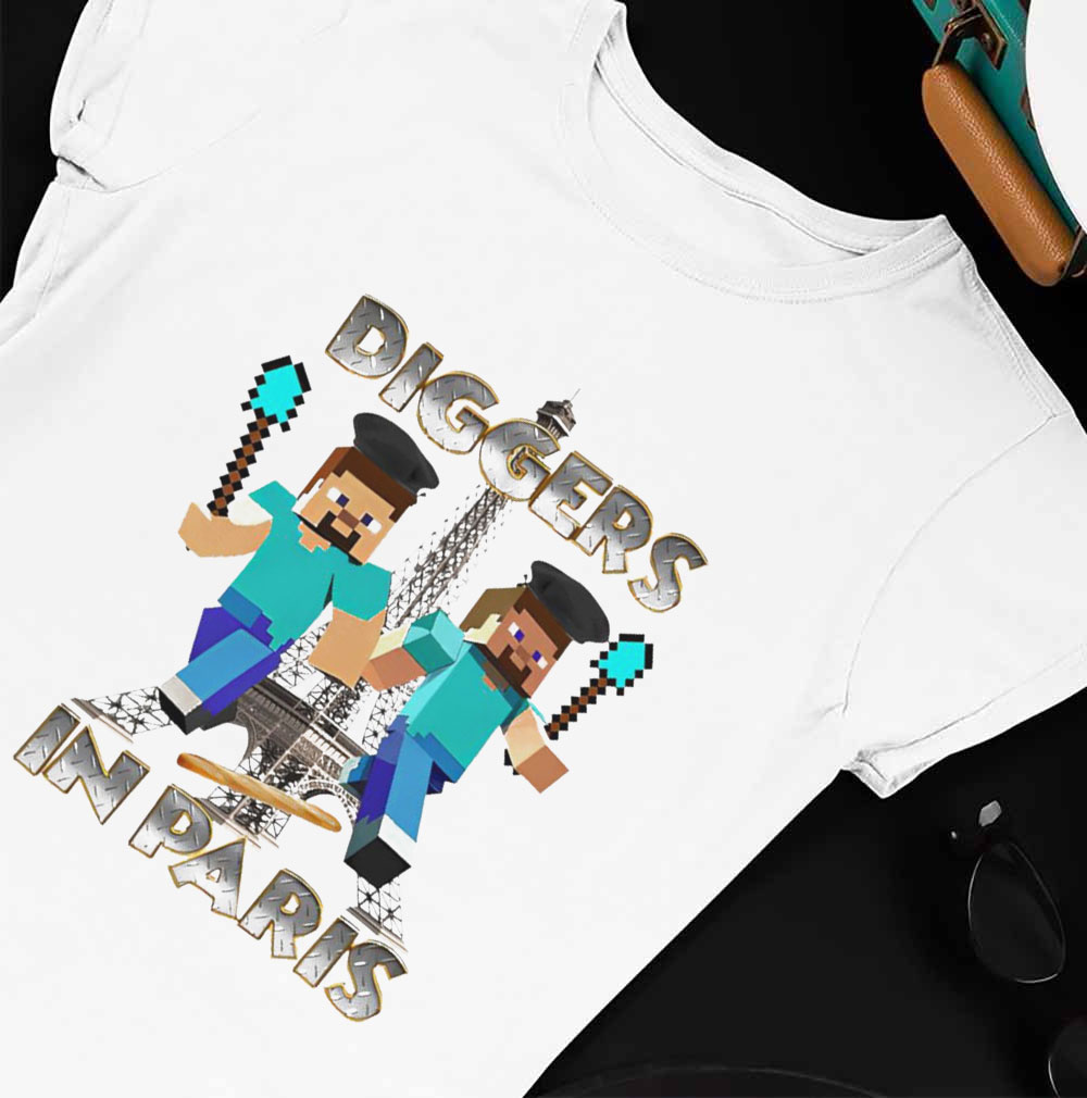 Minecraft Diggers In Paris Funny T-Shirt, Hoodie