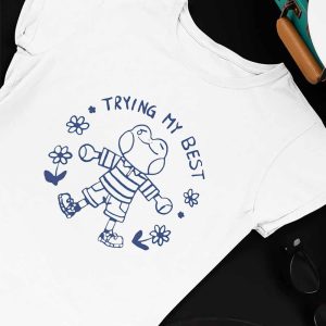 Unisex T shirt Qohg0n9p Frog Trying My Best Funny