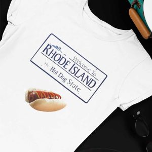 Unisex T shirt Welcome To Rhode Island The Hot Dog State