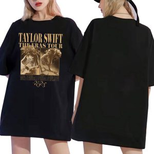 black shirt 2 Taylor Swift The Eras Tour Fearless Album T Shirt back