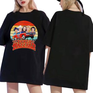 black shirt 2 The Dukes Of Hazzard Characters Vintage T Shirt T Shirt