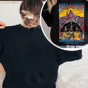 black sweatshirt Guns N Roses Glastonbury Festival 2023 Uk Tour Shirt