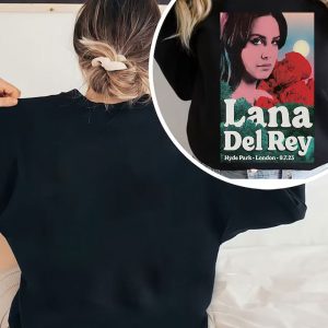 black sweatshirt Lana Del Rey July 9 2023 London Event Shirt