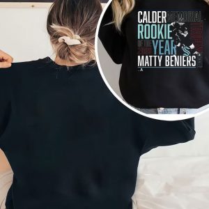 black sweatshirt Official Matty Beniers Seattle Kraken 2023 Calder Trophy Winner T T Shirt 2
