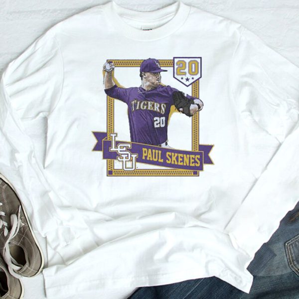 Funny Paul Skenes Lsu Tigers Baseball Vintage Pitch 2023 T-Shirt