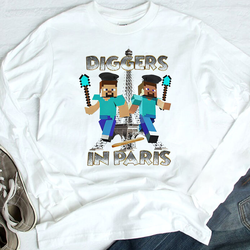 Minecraft Diggers In Paris Funny T-Shirt, Hoodie