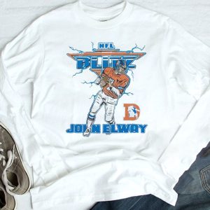 longsleeve Nfl Blitz Denver Broncos John Elway T Shirt