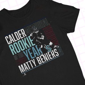shirt Official Matty Beniers Seattle Kraken 2023 Calder Trophy Winner T T Shirt 2