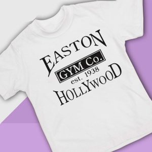 white shirt Easton Gym Co Est 1938 Hollywood T Shirt