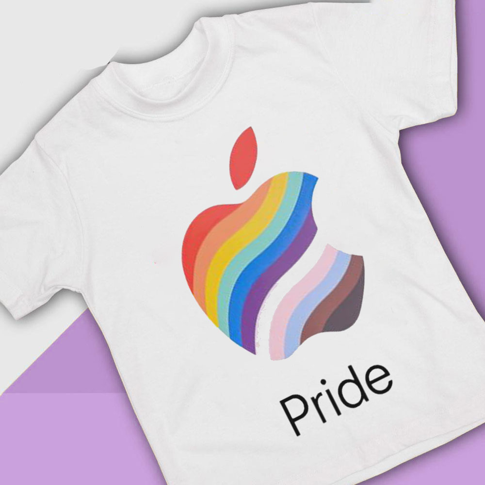 Q6qcgucc Apple Pride T-Shirt Ladies Tee