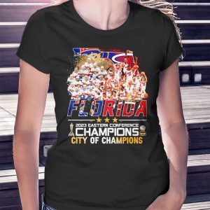 woman shirt Flodira Panthers And Miami Heat 2023 Eastern Conference Champions