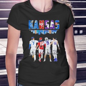 woman shirt Kansas City Team Sports Player Name Signatures