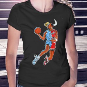 woman shirt Michael Jordan Half North Carolina Tar Heels And Half Chicago Bulls T Shirt Hoodie