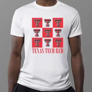 1 Texas Tech Red Checkerboard Logo Shirt Ladies Tee