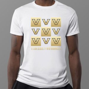 1 Vanderbilt Commodores Checkerboard Logo Shirt Ladies Tee