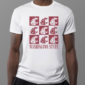 1 Washington State Cougars Checkerboard Logo Shirt Ladies Tee